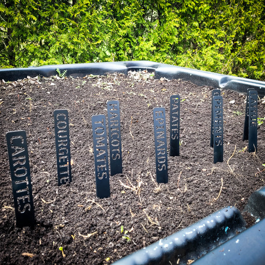 Ensemble d'étiquettes pour potager